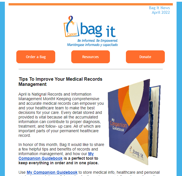 April 2022 Bag It Newsletter