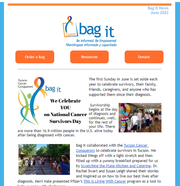 June Bag It Newsletter