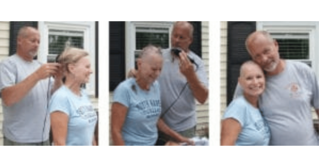 Judy Pearson documenting hair loss