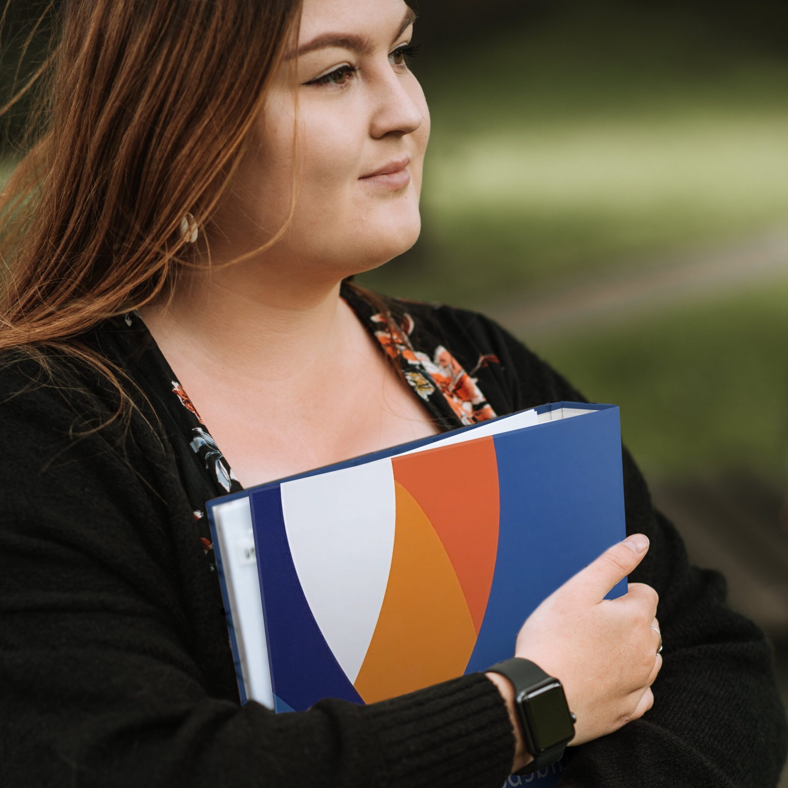 girl with give the gift notebook