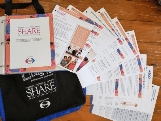 SHARE uterine bag contents fanned out