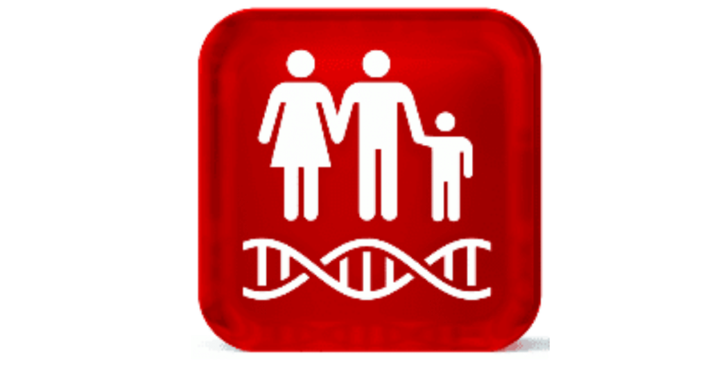 Genetics graphic with family