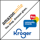 amazonsmile, Kroger and Frys logos