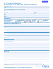 My Appointment Summary Log 2022