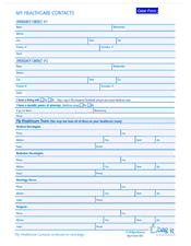 My Healthcare Contacts form 2022