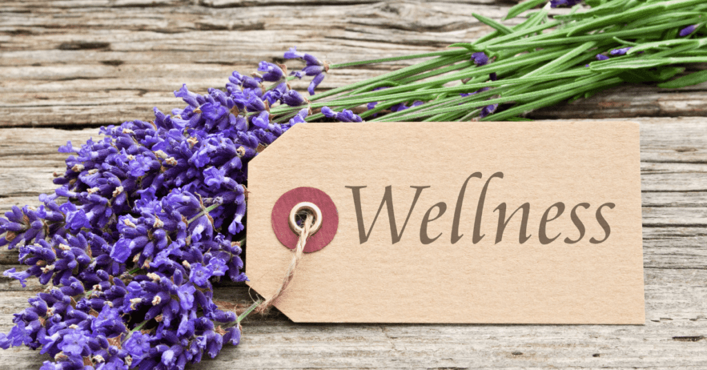 Wellness tag with heather