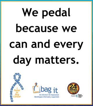 Epic Rides customized We Pedal Because sign