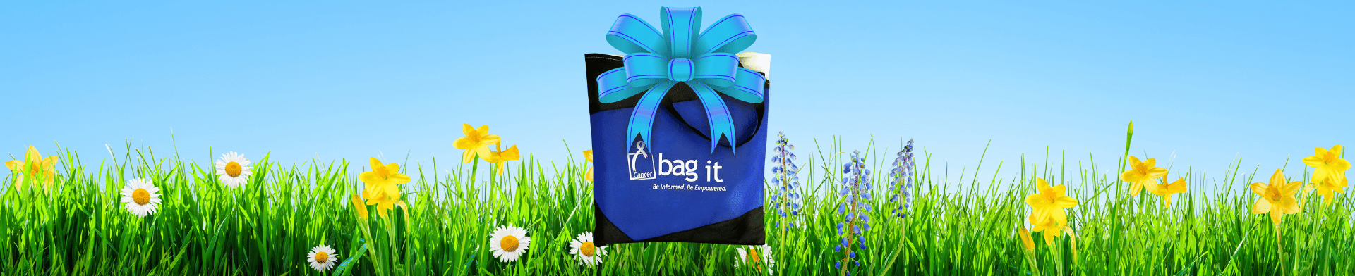 Flowers and Bag It Bag with a bow