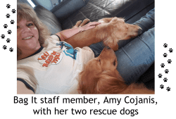 Amy Cojanis with her rescue dogs