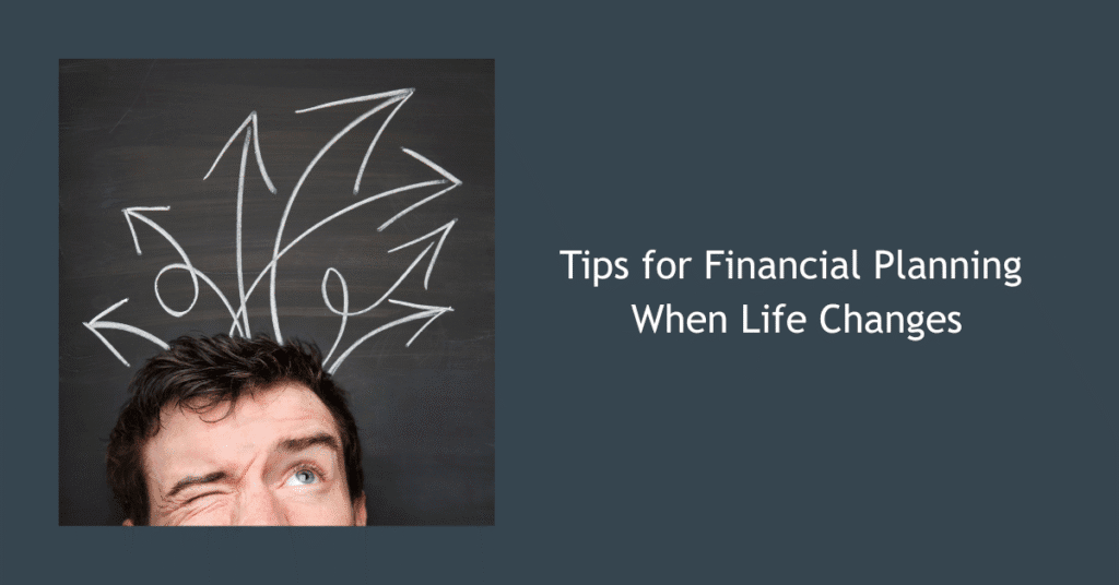 Tips for financial planning when life is uncertain with guy grimacing and arrows coming out of his head