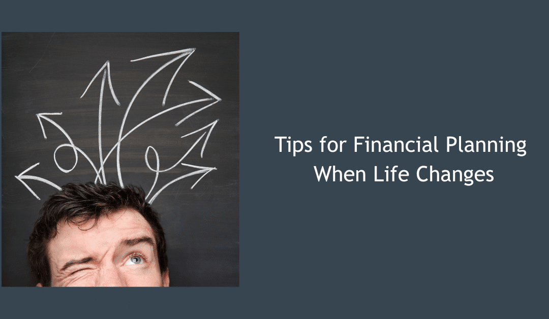 Tips for financial planning when life is uncertain with guy grimacing and arrows coming out of his head