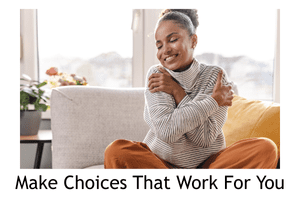 Girl hugging herself