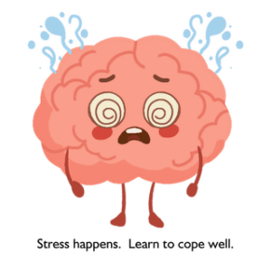 Stress happens. Learn to cope well. Brain about to explode